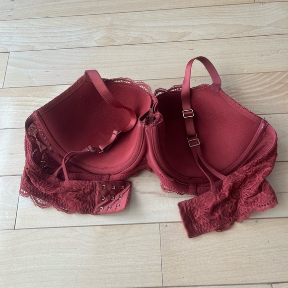 Aerie Real Power Balconette Lightly Lined New Blooms Lace Bra in Jupiter Brown - Picture 5 of 8